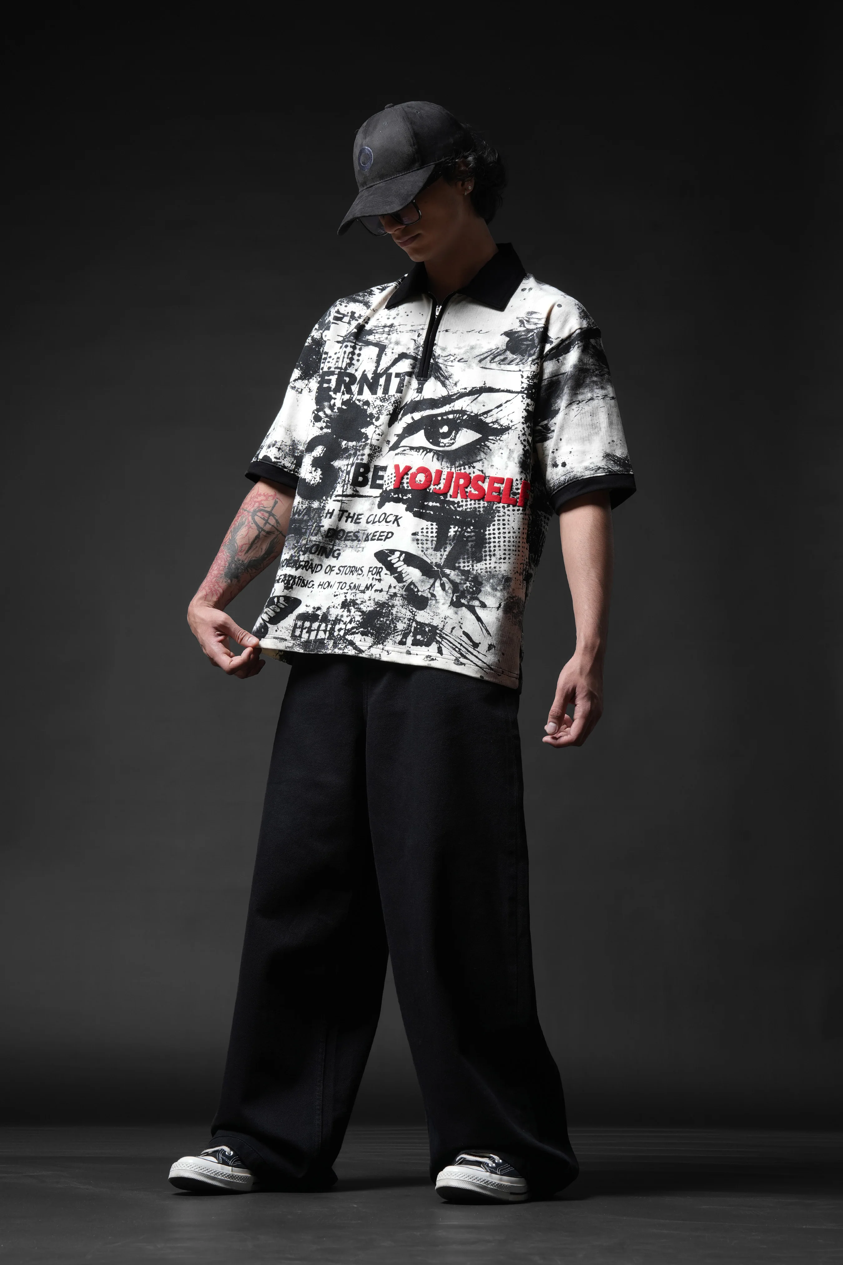 Be Yourself Collar T-shirt - Image 15