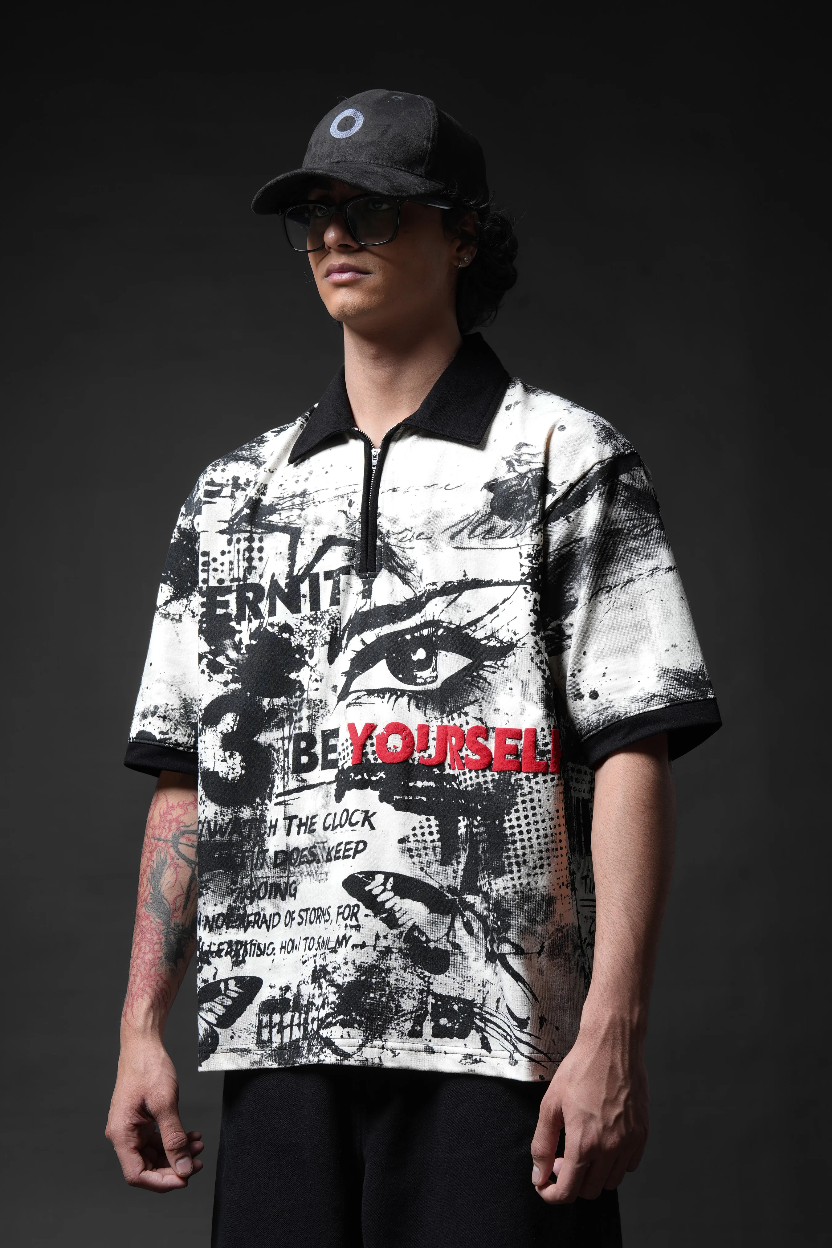 Be Yourself Collar T-shirt - Image 16