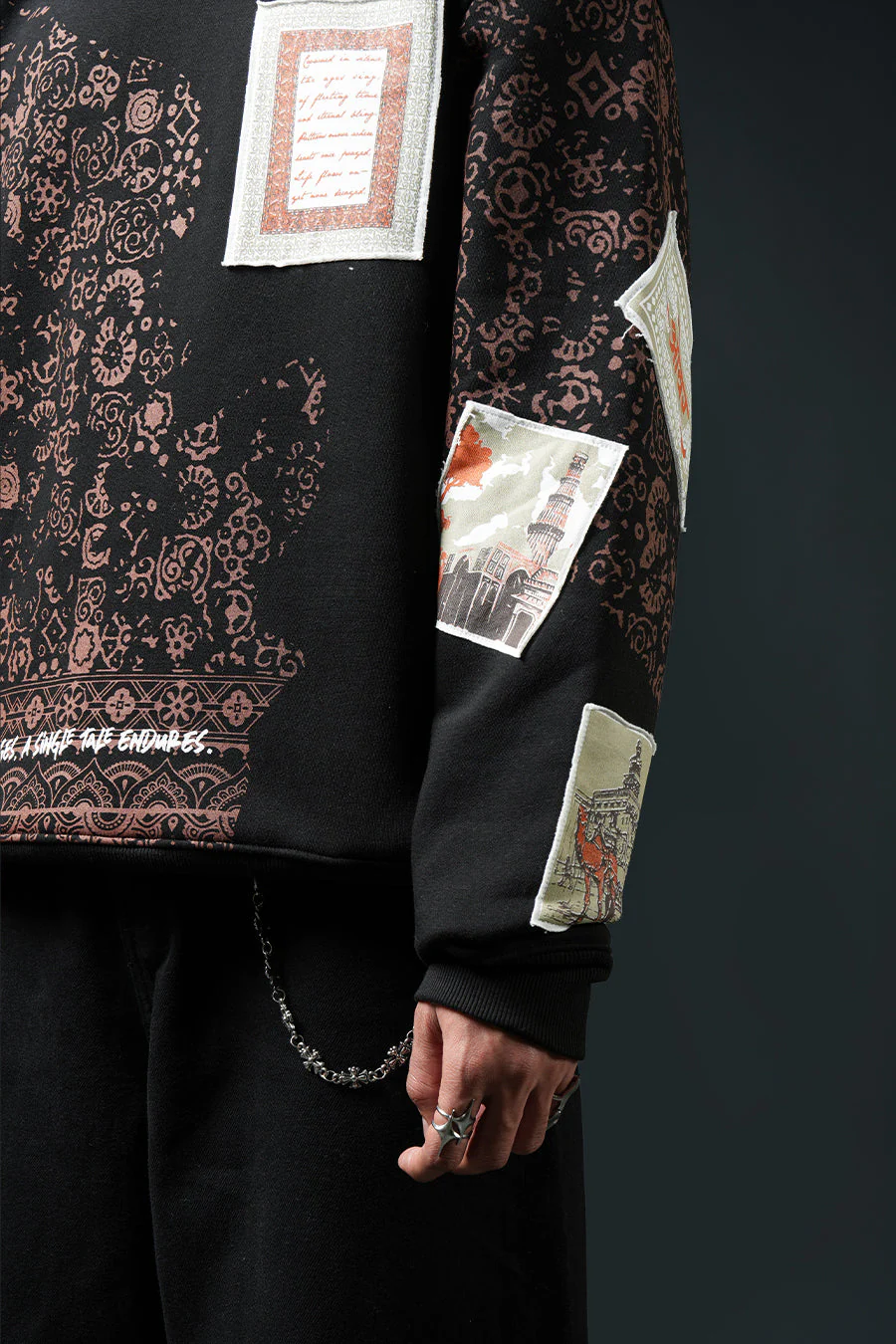 Tough History Black Hoodie - Image 6